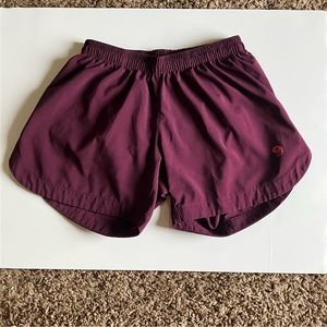 Mountain Hardwear Purple Running Shorts with Pink Contrast Stitching XS